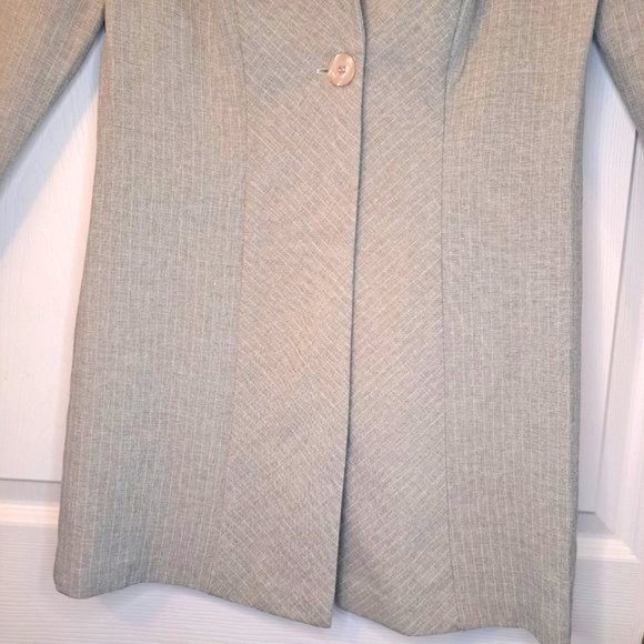Splurge Two-Piece Gray Pinstriped Professional Set Dress Jacket Size 7 - Picture 10 of 12